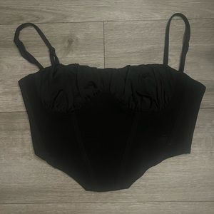 LITTLE BLACK BUSTIER TOP
